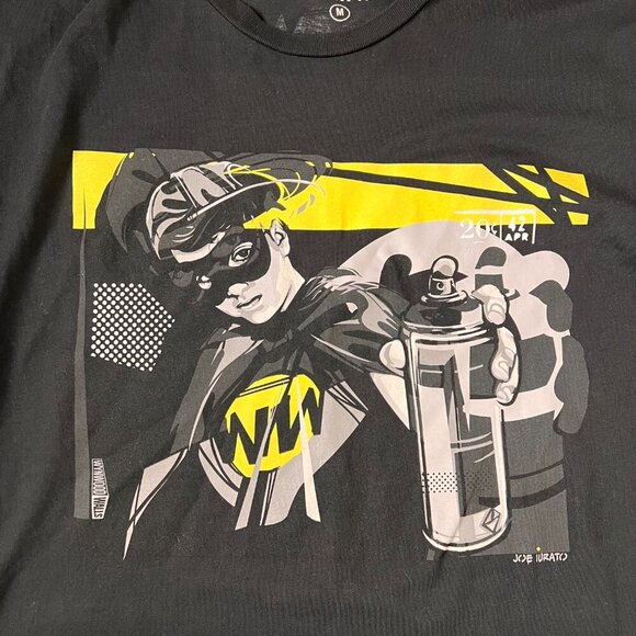 Joe Iurato WW KID Wynwood Walls Black Spray paint Tee Sz M - Picture 3 of 8